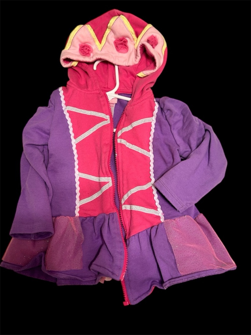 4T Girls Purple & Pink Princess Hooded Costume Jacket